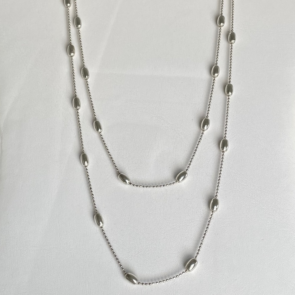 Silpada Bella Oval Bead Silver Necklace